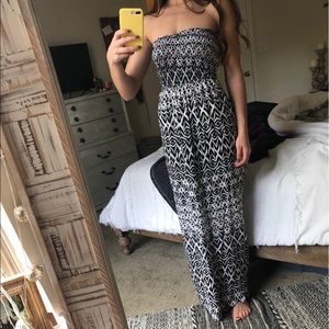 Black and white maxi dress